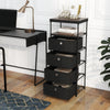 Dresser with 3/4 Drawers Fabric Storage Tower with Wood Top and Metal Frame-L - Gallery View 1 of 11