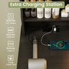 Charging station with 2 AC outlets, USB port, and Type-C for the Makeup Vanity Desk Dressing Table set.