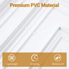 Close-up of premium PVC ceiling tiles showcasing a 3D decorative pattern, lightweight and waterproof for versatile.