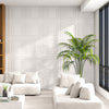 3D decorative PVC ceiling panels in white, showcasing a modern design for versatile wall and ceiling installation.