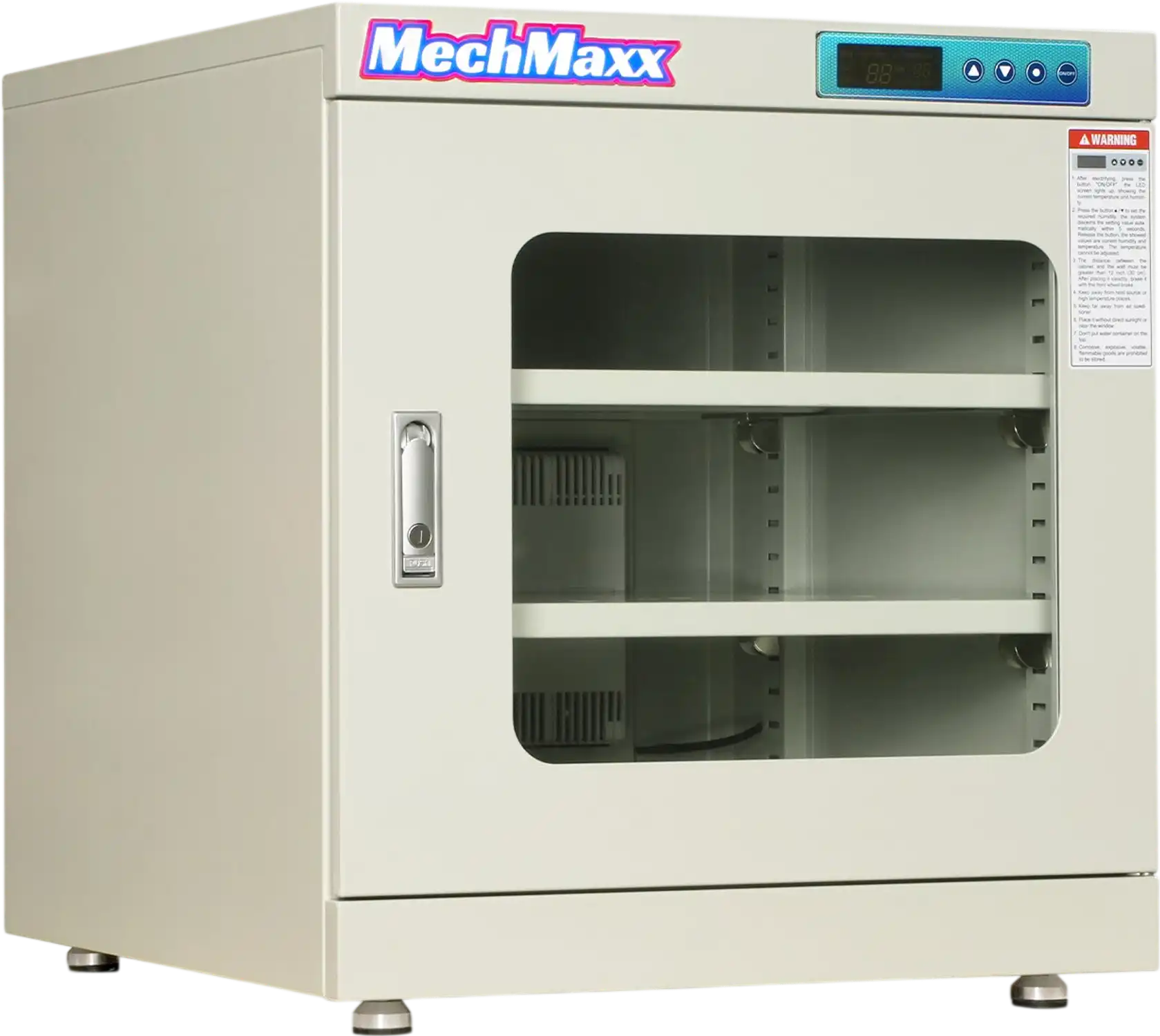 MechMaxx EDC210AW Desiccator Cabinet 210L ESD Electronic Dry Cabinet 20-60% RH Low Humidity Storage White New