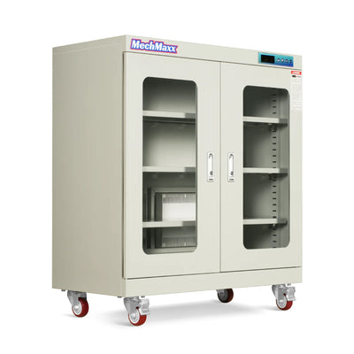 MechMaxx EDC320CW Desiccator Cabinet 320L ESD Electronic Dry Cabinet 1-10% RH Ultra-Low Humidity Storage White New