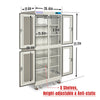 1-10% RH Electronic Dry Cabinet 880L ESD Desiccator Cabinet Ultra-Low Humidity Storage,  White,  EDC880CW