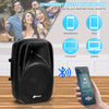 Dual 10-inch powered Bluetooth speaker with remote control, ideal for indoor and outdoor DJ parties.