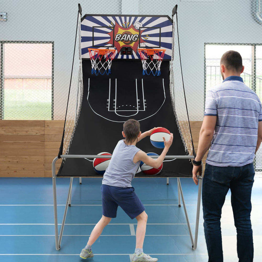 Dual Shot Basketball Arcade Game with 8 Game Modes and 4 Balls-White - Gallery View 1 of 10