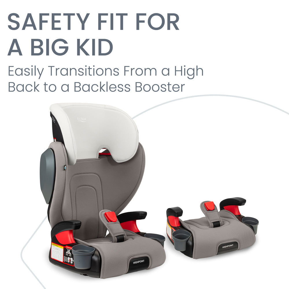 Britax Booster Seat Highpoint 2-Stage Belt-Positioning New
