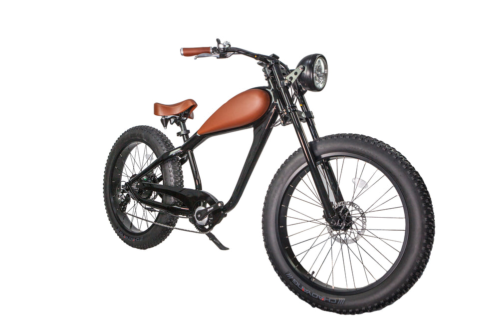 Glarewheel EB-CH Fat Tire Electric Bicycle 7 Speed 26" 750W 28 MPH 30 Mile 48V 17.5Ah Black or Grey New