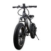 Glarewheel EB-X7 Fat Tire Electric Bicycle 6 Speed 20" 350W 20 MPH 30 Mile 48V 8Ah Black New