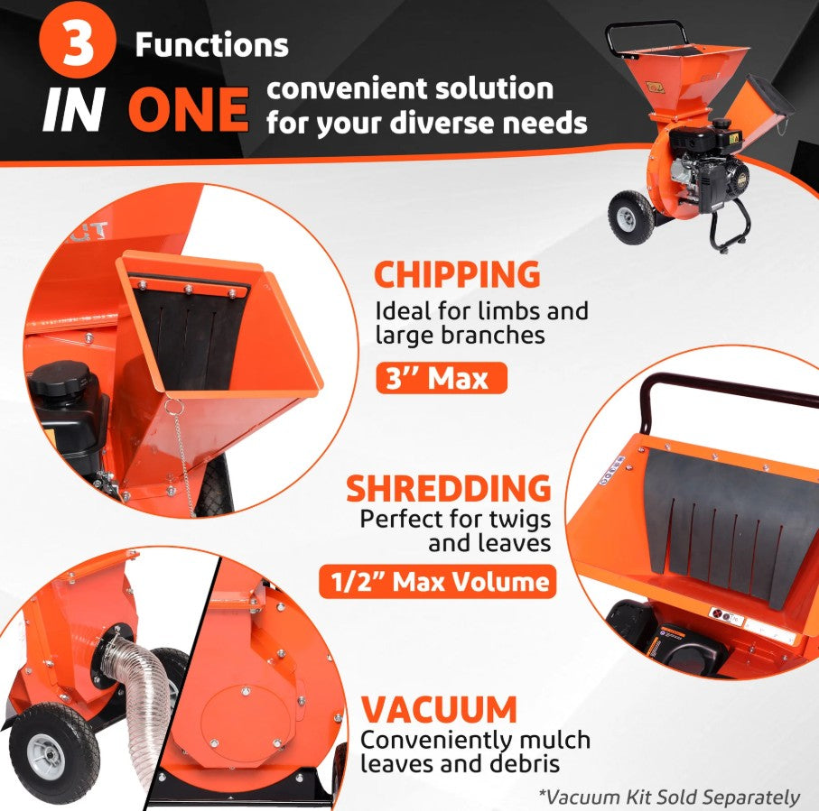 EFCUT EF-MF30 3-in-1 Wood Chipper 3