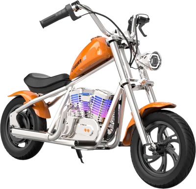 Hyper Gogo Cruiser 12 Plus Electric Kids Motorcycle App Control and Bluetooth Speaker 21.9V 160W 10 MPH 7.5 Miles EL-MB03C New