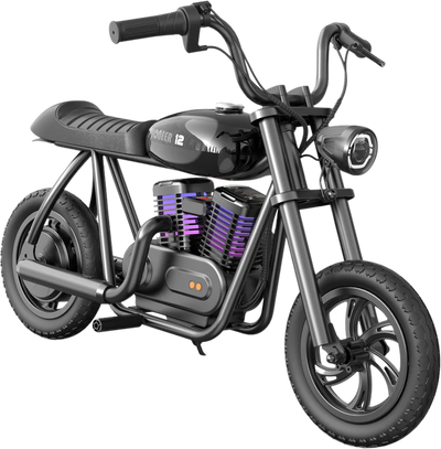 Hyper Gogo Pioneer 12 Plus Electric Kids Motorcycle Bluetooth Speaker 21.9V 160W 10 MPH 7.5 Miles EL-MB05P New