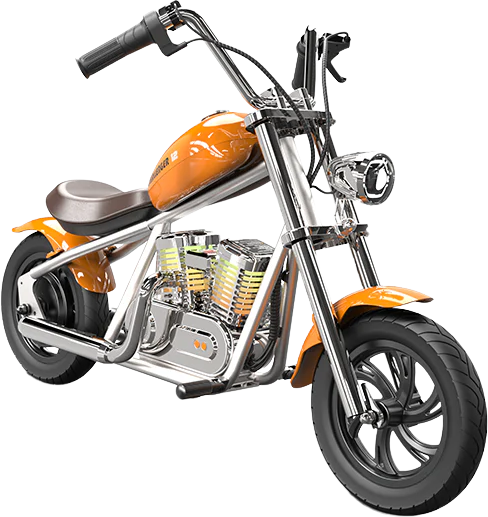 Hyper Gogo Challenger 12 Plus Electric Kids Motorcycle App Control and Bluetooth Speaker 21.9V 160W 10 MPH 7.5 Mile Range EL-MB07C New