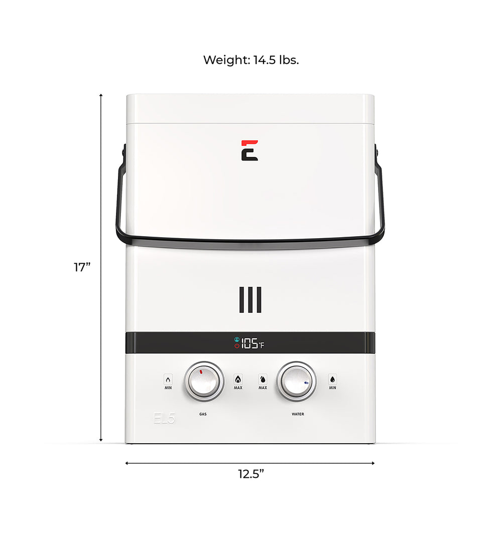 Eccotemp EL5 Luxe Tankless Water Heater Liquid Propane 1.5 GPM Outdoor 80 PSI Manufacturer RFB