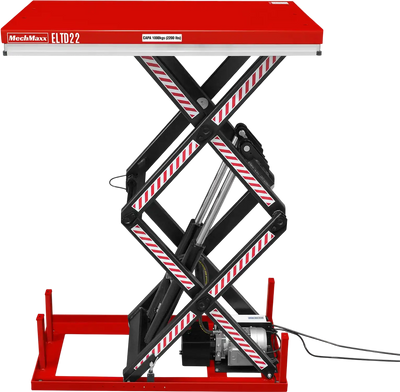 MechMaxx ELTD22 Lift Table 2200 lbs Capacity Stationary Electric Hydraulic Double Scissor 51.2