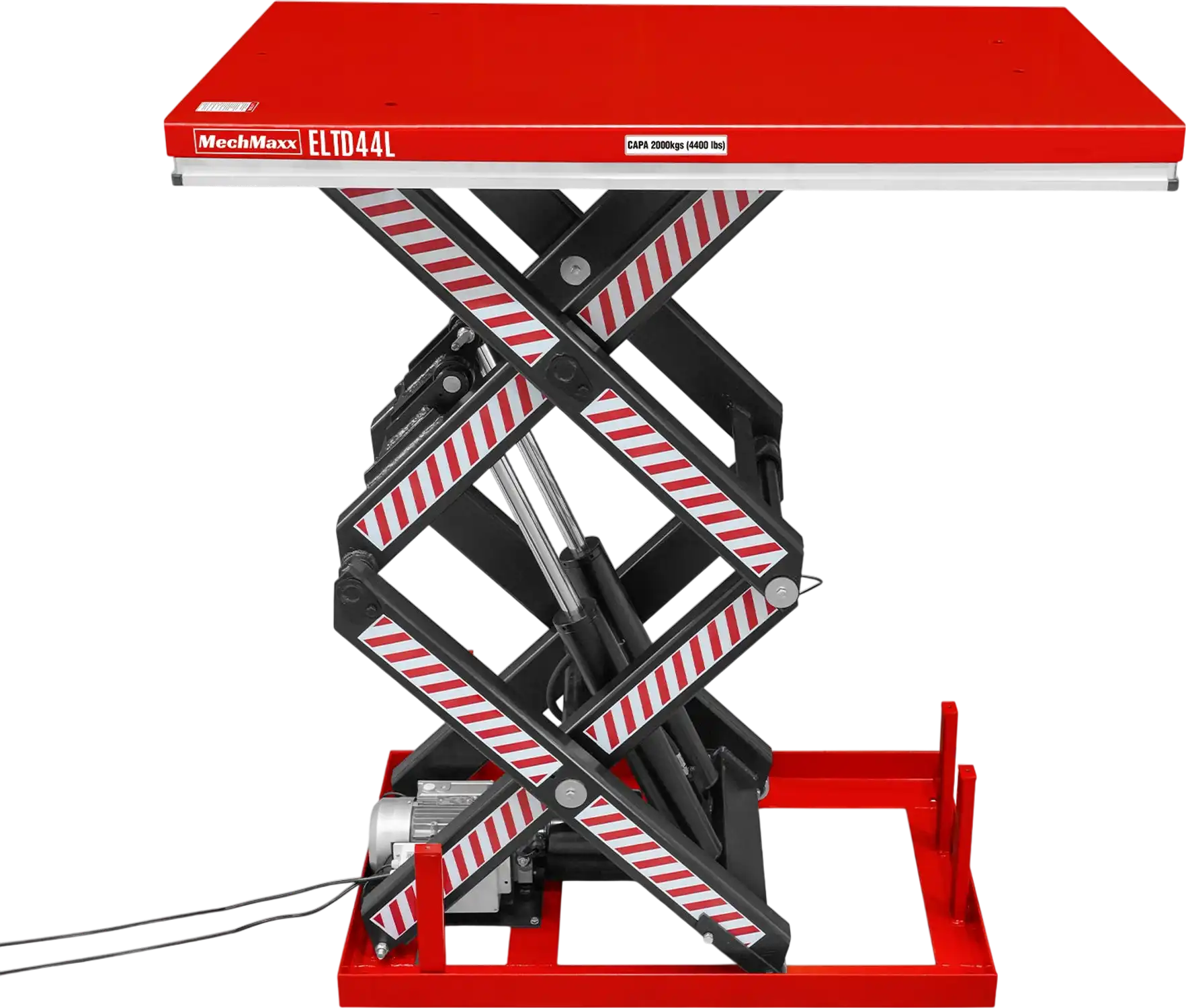 MechMaxx ELTD44L Lift Table 4400 lbs Capacity Stationary Electric Hydraulic Double Scissor 63