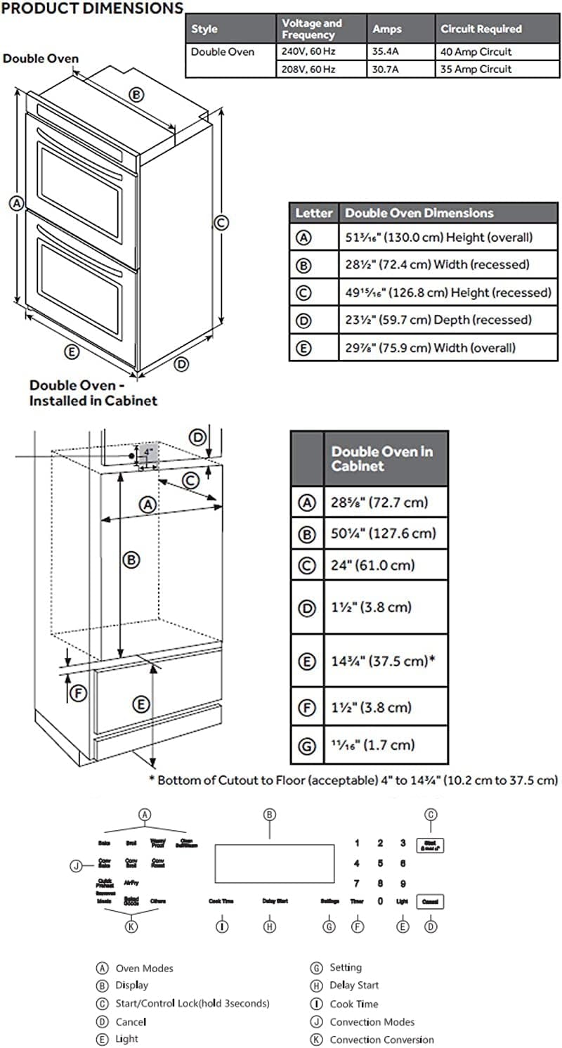 Empava Convection Oven 30" Electric Double Wall 5 cu. ft. with Air Fryer and Self-Cleaning Stainless Steel New