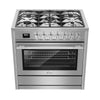 Empava Convection Oven 36" Single 4.3 cu. ft. Gas Range Slide-In Freestanding with 5 Burners Stainless Steel New