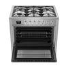 Empava Convection Oven 36" Single 4.3 cu. ft. Gas Range Slide-In Freestanding with 5 Burners Stainless Steel New