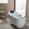 Empava Bathtub 59" Freestanding Whirlpool Acrylic with Reversible Drain Oval New