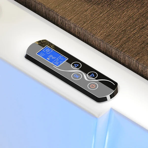 Empava Bathtub 59" Alcove Corner Massage Whirlpool Inline Heater LED with Left Drain New