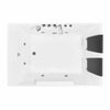 Empava Bathtub 72" Alcove Whirlpool 2-Person with LED Lights and Left Drain Rectangular New