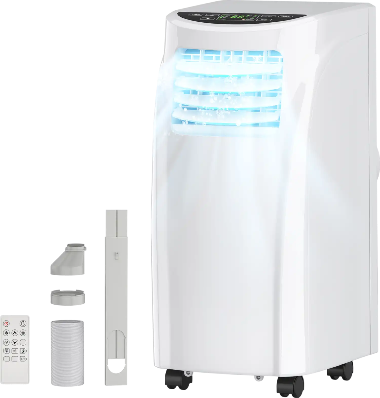 Costway Portable Air Conditioner 3-in-1 Dehumidifier Fan 8000 BTU 230 sq. ft. LED Display and Remote Control New