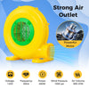 480W bounce house blower with strong air outlet, 900 CFM airflow, and portable design for easy setup and use.