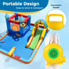 480W bounce house blower with handle, showcasing portable design and safety features for easy setup and transport.