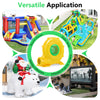 Portable 780W bounce house blower with handle, ideal for inflating holiday inflatables and water slides quickly.