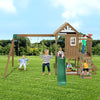 Vevor Wooden Swing Set 10-in-1 with Slide Fort Rock Wall and Sandbox New