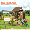 Vevor Wooden Swing Set 10-in-1 with Slide Fort Rock Wall and Sandbox New