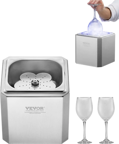 Vevor CO2 Glass Froster Press-Down Dry Ice Beer and Cocktail Chiller with LED Light New