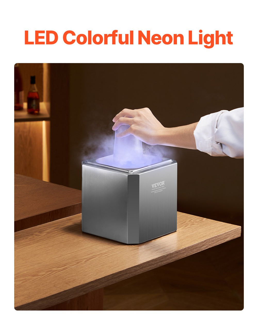 Vevor CO2 Glass Froster Press-Down Dry Ice Beer and Cocktail Chiller with LED Light New