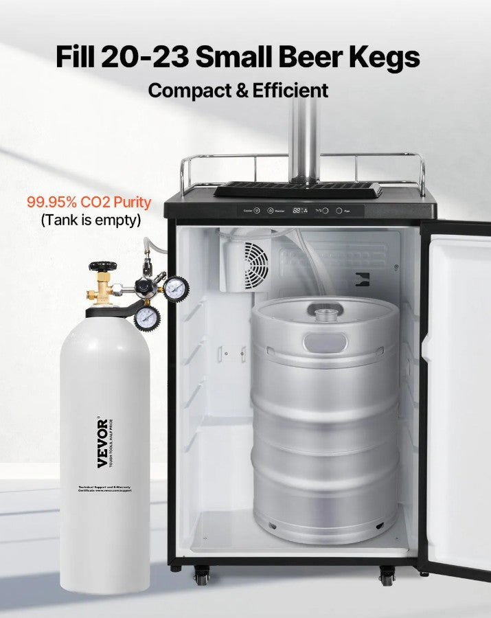 Vevor Aluminum CO2 Tank 20 Lb with Siphon Tube DOT Approved New