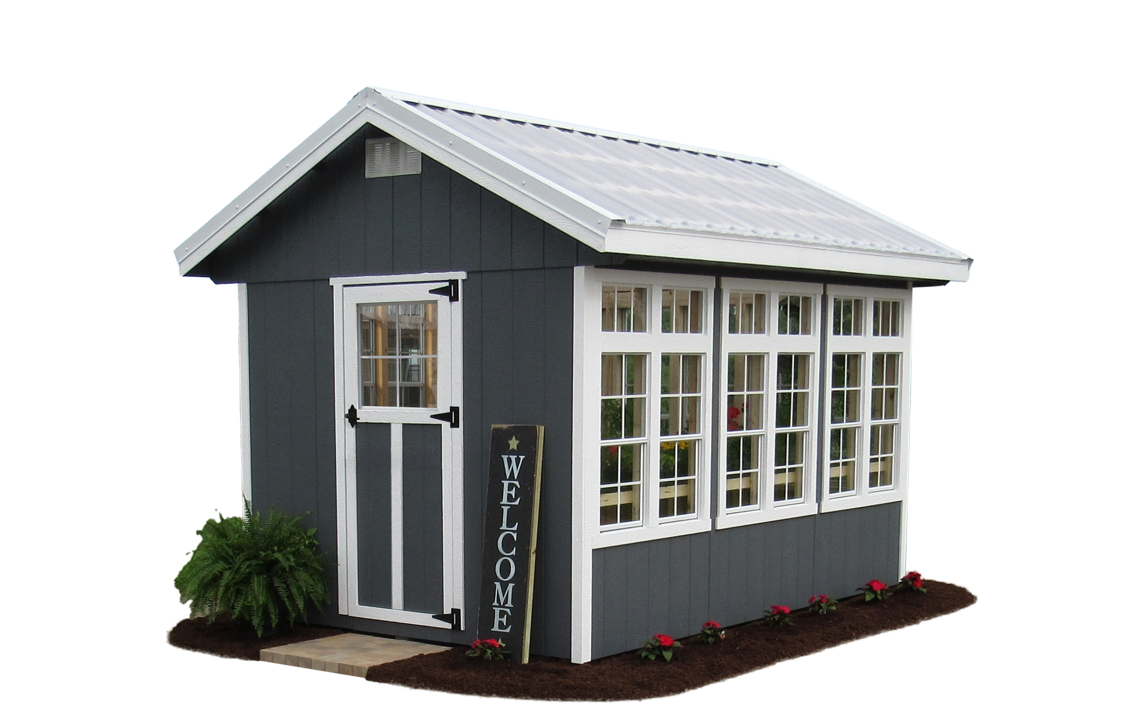 EZ-FIT Greenhouse Shed Kit 10' x 12' Durable Grow Space with SUNSKY Roof and Shelving New