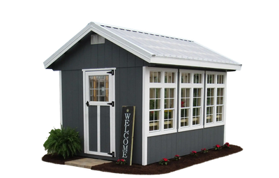 EZ-FIT Greenhouse Shed Kit 10' x 12' Durable Grow Space with SUNSKY Roof and Shelving New