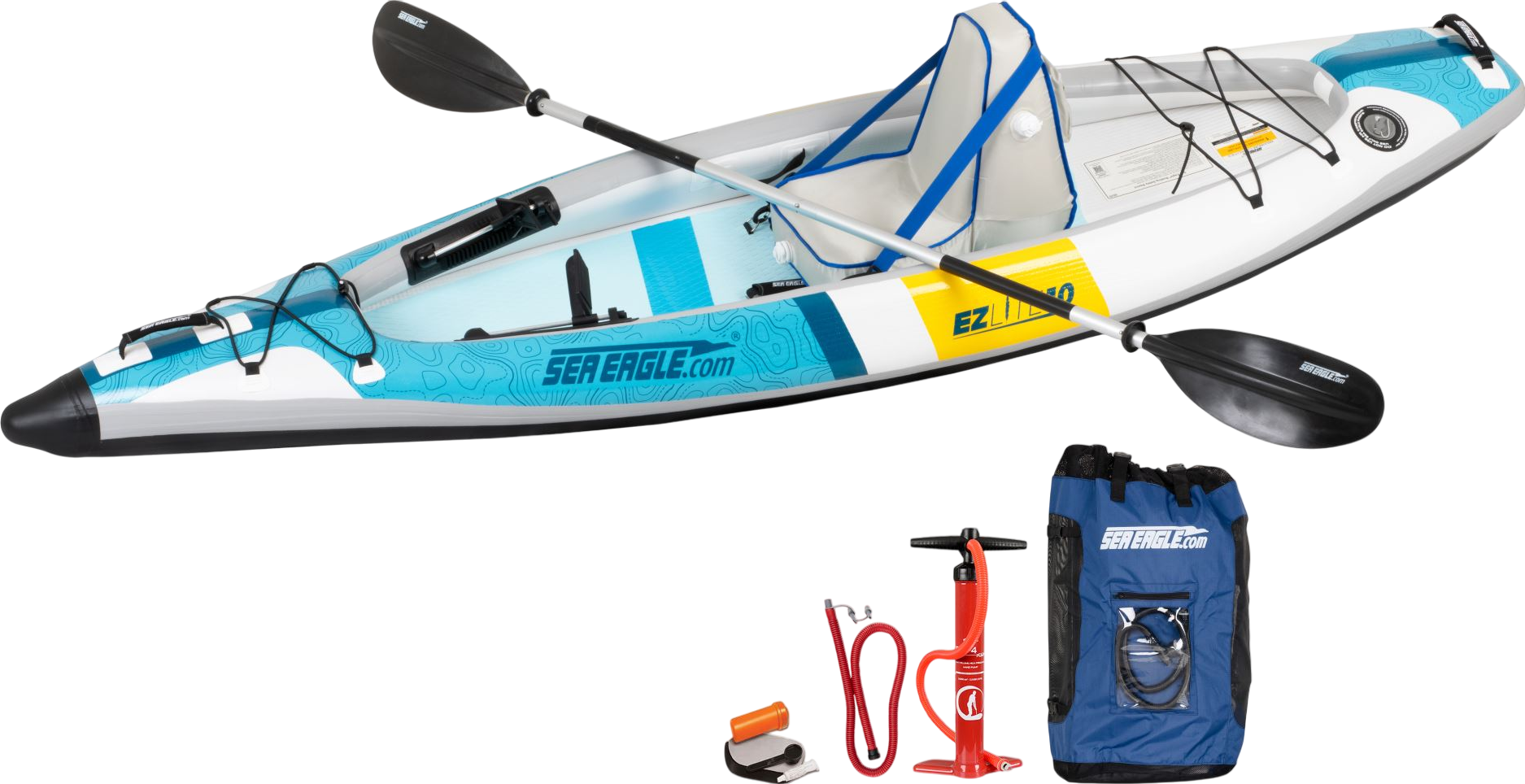 Sea Eagle EZLITE10K_D 10' EZLite10 Inflatable Kayak Deluxe Package New