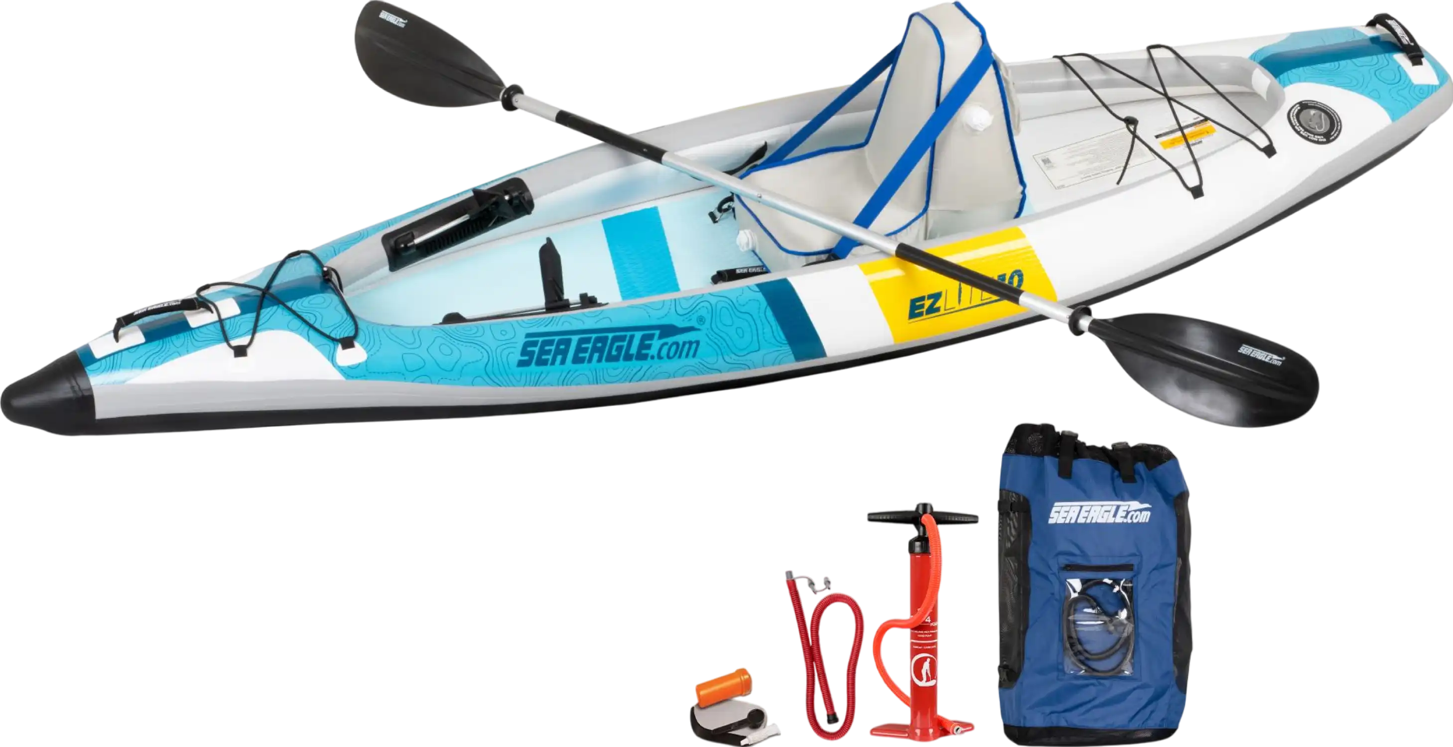 Sea Eagle EZLITE10K_D 10' EZLite10 Inflatable Kayak Deluxe Package New