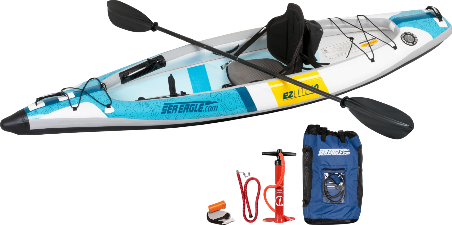 Sea Eagle EZLITE10K_PC 10' EZLite10 Inflatable Kayak Pro Carbon Package New