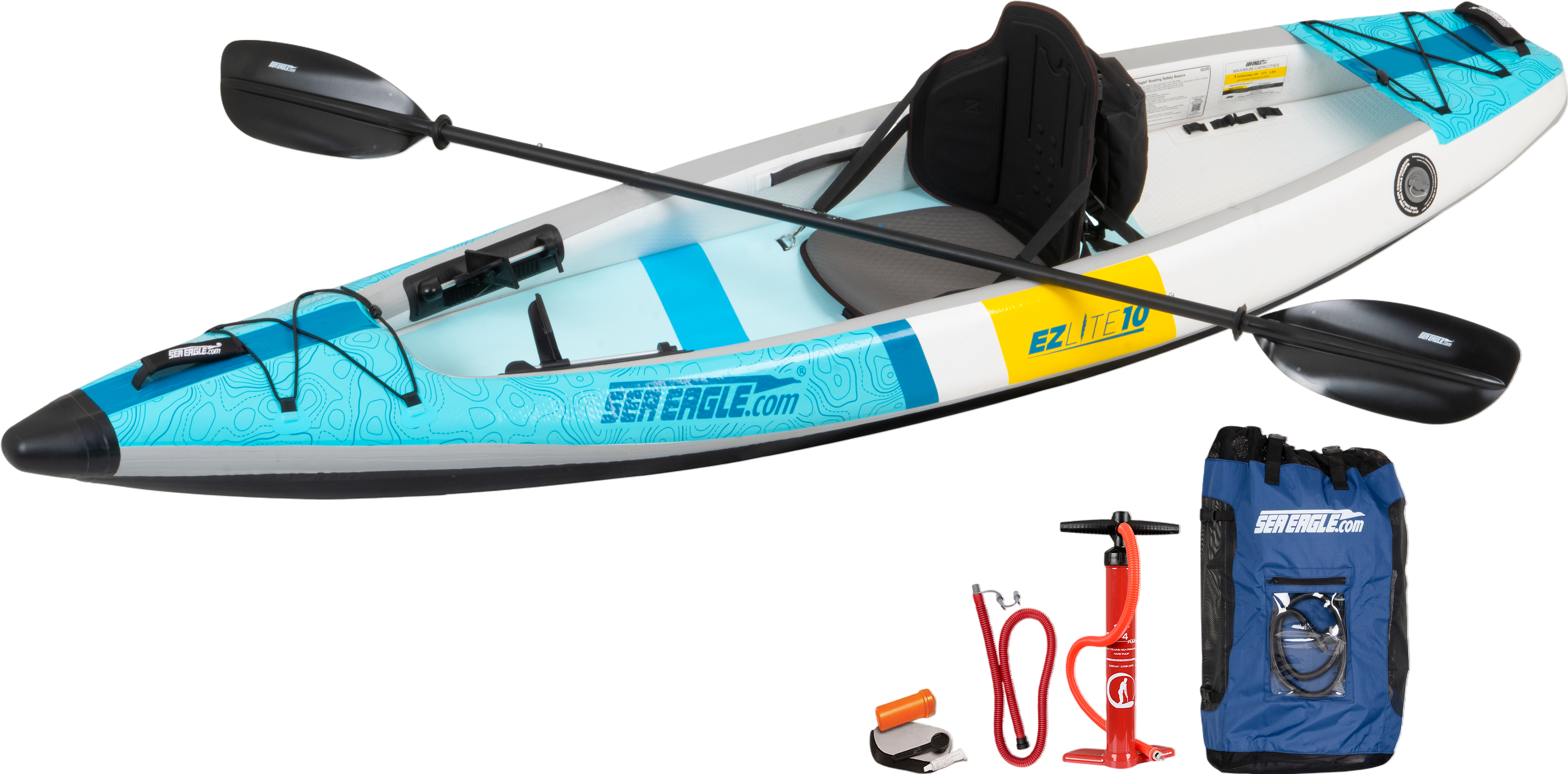 Sea Eagle EZLITE10K_PC 10' EZLite10 Inflatable Kayak Pro Carbon Package New