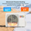 EchoCool Series 23000 BTU mini split air conditioner and heater with advanced chassis heating for efficient year-round.