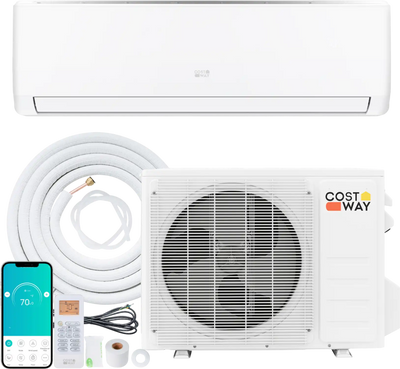 Costway 24000 BTU 21 SEER2 208-230V Mini Split Air Conditioner Heater 64371917 New