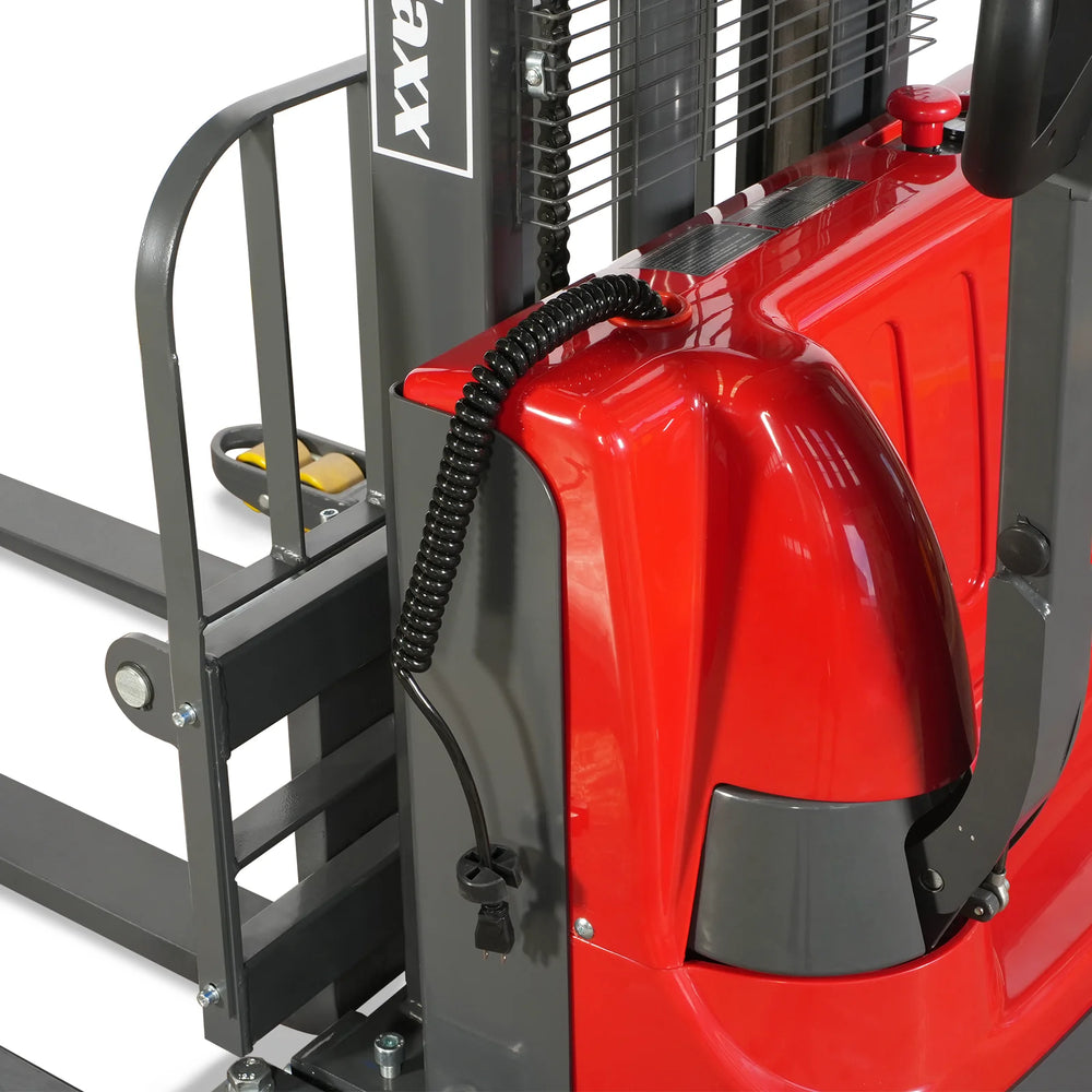 2640lbs Electric Straddle Stacker,  118" Lift,  Adjustable Legs & Forks,  F26-118SLA