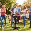 Electric BBQ Grill 1200W Indoor Outdoor Grill with 2-Zone Non-Stick Grilling Plate-Red - Gallery View 1 of 11