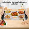 Electric buffet server food warmer with three removable trays, suitable for stainless steel, glass, ceramic, and more.