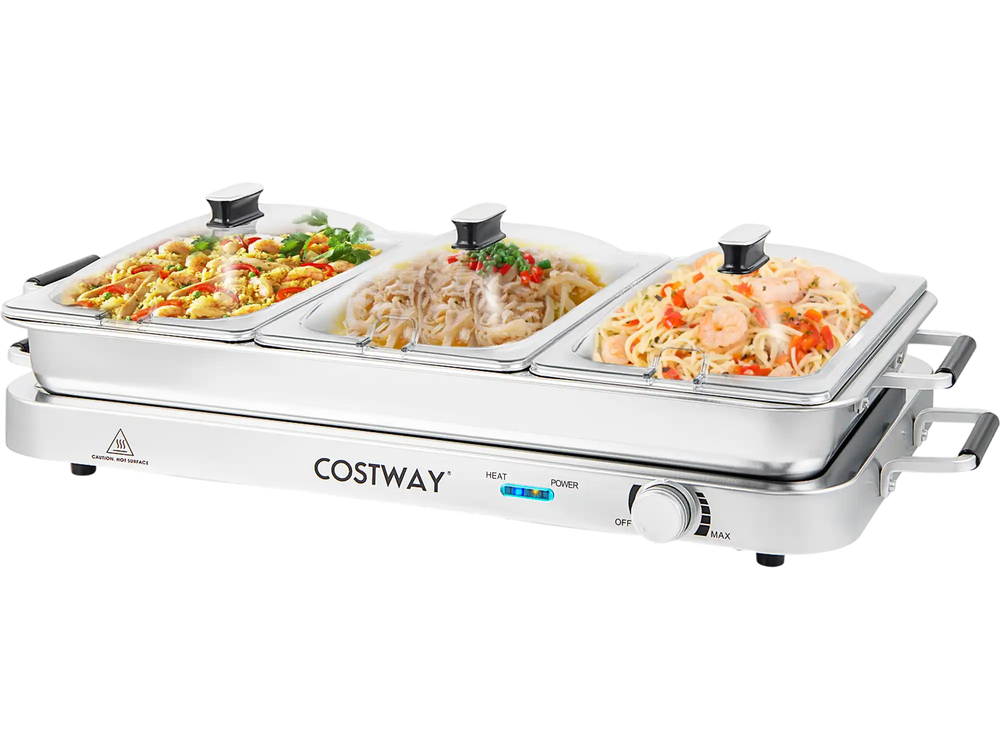 2 in 1 Electric Warming Tray with Temperature Control