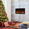 Electric fireplace in-wall recessed, 36 inches, with adjustable flame colors and brightness, perfect for cozy living.