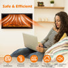 Electric fireplace with remote control, 5000 BTU heat output, adjustable flame colors, perfect for cozy indoor spaces.