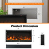 Electric fireplace in-wall recessed design, 36 inches, featuring adjustable flame colors and remote control for cozy.