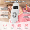 Remote control for the pink electric heated blanket throw featuring a clear LED screen and 10 heat settings for cozy.